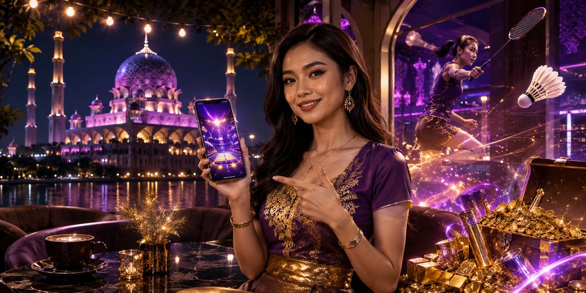 Pemain mengakses kasino poker dalam talian melalui peranti mudah alih di Putrajaya